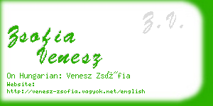 zsofia venesz business card